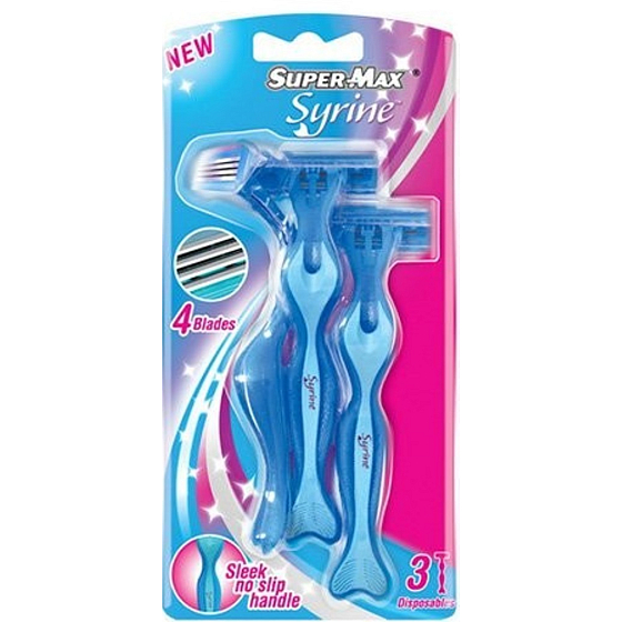 Super-Max Syrine 4-blade shaver for women 3 pieces