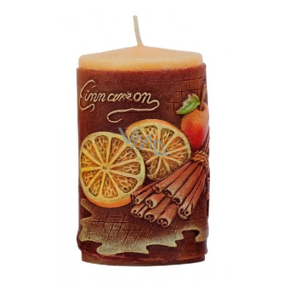 Candles Cinnamon scented candle cylinder 60 x 100 mm