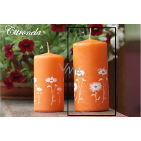 Lima Citronela mosquito repellent candle scented with flowers orange cylinder 60 x 120 mm