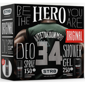 Str8 Original shower gel for men 250 ml + deodorant spray 150 ml, cosmetic set