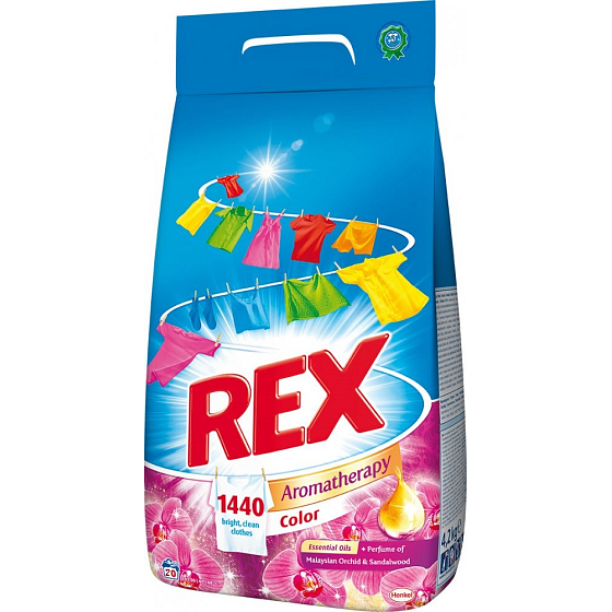 Rex Malaysan Orchid & Sandalwood Aromatherapy Color washing powder of colored laundry 20 doses 1.4 kg