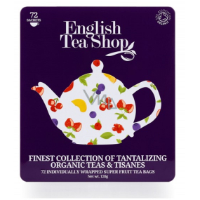 English Tea Shop Bio Premium collection of fruit and herbal teas 72 pieces of biodegradable infusion bags, 9 flavors, 108 g, gift box