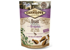 Carnilove Dog Quail with oregano delicious crispy treat for all dogs for healthy digestion 200 g