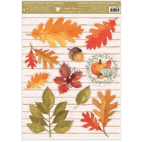 Window foil without glue autumn pumpkins, petals 30 x 42 cm