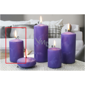Lima Ice candle purple cylinder 60 x 90 mm 1 piece