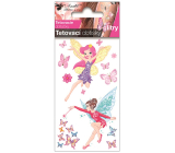 Colorful children's tattoo decals with glitters Fairies 10.5 x 6 cm