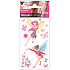 Colorful children's tattoo decals with glitters Fairies 10.5 x 6 cm