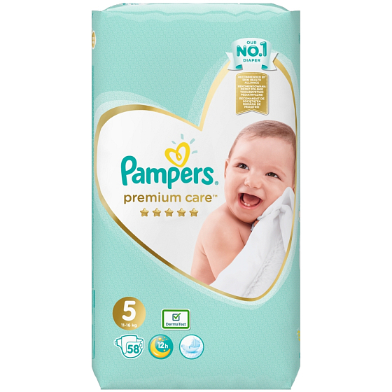 Pampers Premium Care 5 Junior 11-16 kg diaper panties 58 pieces