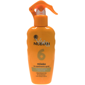 Nubian OF6 water and sand resistant sunscreen spray 200 ml