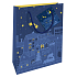 Nekupto Gift paper bag 14 x 11 x 6.5 cm Christmas blue night city WBS 1922 40