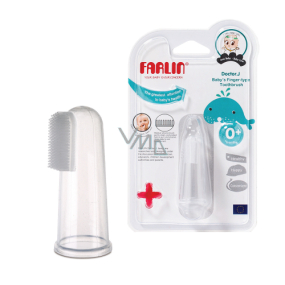 Baby Farlin Silicone toothbrush for finger transparent for children