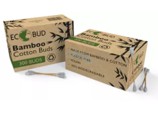 CS County Sales Bamboo Eco hygienic bamboo sticks with 100% pure cotton head, square box 300 pieces