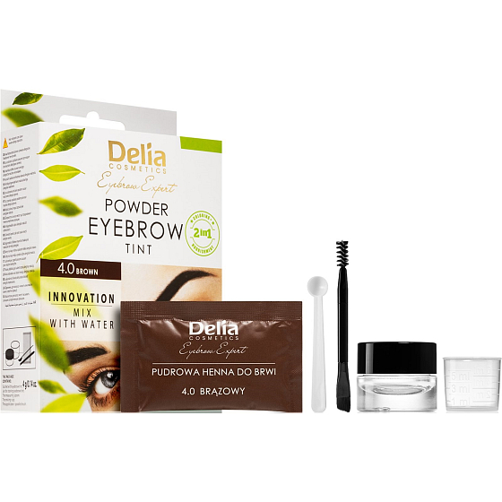 Delia Cosmetics Eyebrow Expert Henna powder eyebrow colour 4.0 brown 4 g