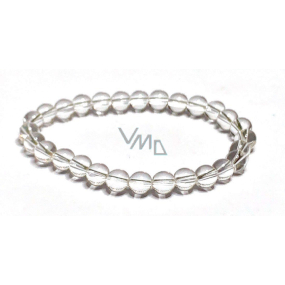 Crystal clear bracelet elastic natural stone, bead 6 mm / 16 - 17 cm, stone stones