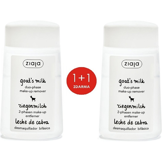 Ziaja Goat milk two-phase eye and lip make-up remover 2 x 120 ml, duopack