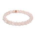 Rose quartz with component bracelet elastic natural stone, ball 6 mm / 16 - 17 cm, love stone