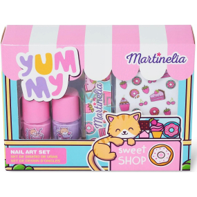 Martinelia Yummy nail polish 2 pieces + nail stickers + nail file, cosmetic set for children
