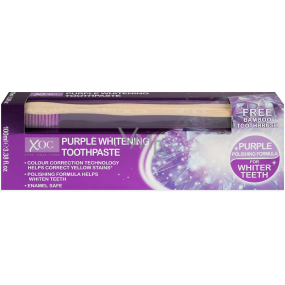 Xoc Purple Whitening whitening toothpaste 100 ml + bamboo toothbrush 1 piece