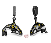Charm Sterling silver 925 Star killer whale, animal bracelet pendant