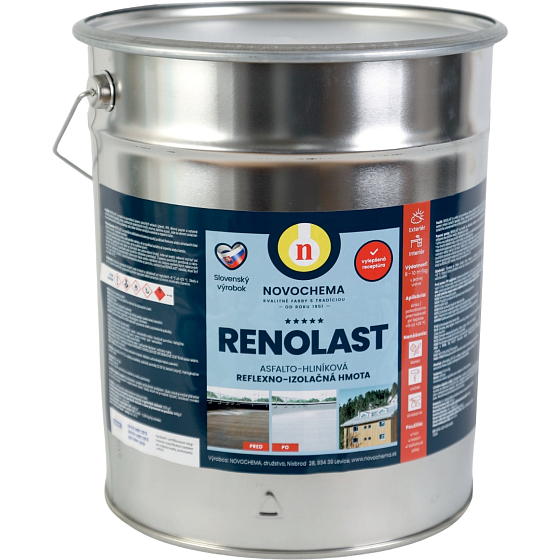 Renolast aluminum asphalt paint for roofs, 7 kg