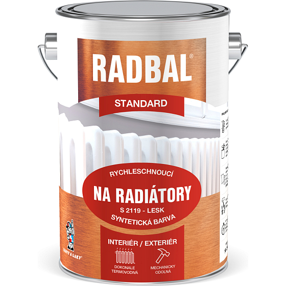 Radbal Standard S2119 radiator paint, white, 4 l