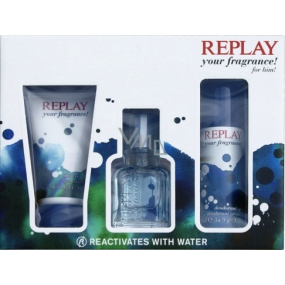 Replay Your Fragrance Man EdT 30 ml Eau de Toilette + 50 ml Shower Gel + 50 ml Deodorant Spray, Gift Set