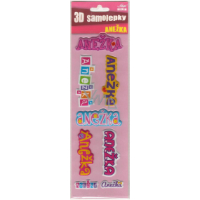 Nekupto 3D Stickers with the name Agnes 8 pieces