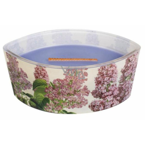 WoodWick Decal Lilac - Lilac scented candle with wooden wide wick and lid glass ship 453 g