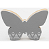 Nekupto Home Decor Wooden Decoration Butterfly Grey 12 x 8 cm