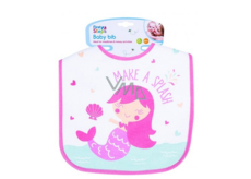 First Step Bib cotton pink mermaid 21 x 25 cm