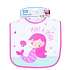 First Step Bib cotton pink mermaid 21 x 25 cm