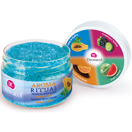 Dermacol Aroma Ritual Papaya and mint tropical body peeling 200 g