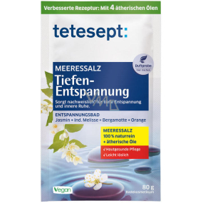 Tetesept Deep release sea salt for bath to relax body and mind 80 g