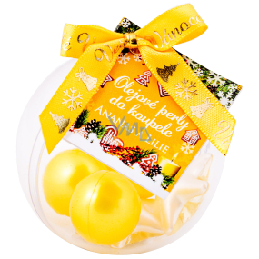 NeoCos Pineapple and Lily oil pearls for bath yellow 5 pieces, gift box