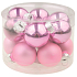 Pink glass flasks set 2.5 cm, 12 pieces