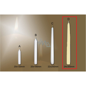 Lima Gastro smooth candle ivory cone 24 x 300 mm 1 piece