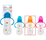 First Steps Feeding Bottle 0+ baby bottle clear with grips Zoo orange 250 ml