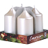 Emocio Perla white candle cylinder 40 x 75 mm 4 pieces