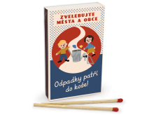 Nekupto Original matches in retro style Garbage belongs in the trash! 45 pieces