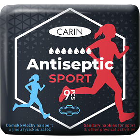 Carin Antiseptic Sport Ultra Women's Pads, 9 pcs