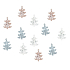 Wooden tree with glue White, brown and blue 3,5 cm 12 pieces