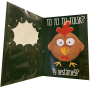 Albi Birthday greeting card with envelope effects Stuttering rooster 14,8 x 21 cm