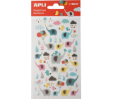 Apli Stickers Elephants stickers with elephant motif 1 sheet 15047