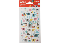 Apli Stickers Elephants stickers with elephant motif 1 sheet 15047