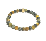 Tiger eye dream bracelet elastic natural stone, ball 6 mm / 16-17 cm, stone of the sun and earth, brings luck and wealth