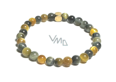 Tiger eye dream bracelet elastic natural stone, ball 6 mm / 16-17 cm, stone of the sun and earth, brings luck and wealth