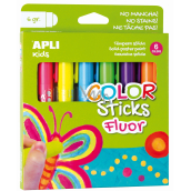 Apli Color Sticks neon dry tempera colours 6 x 6 g, set