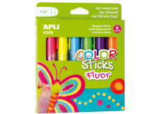 Apli Color Sticks neon dry tempera colours 6 x 6 g, set