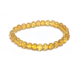 Citrine bracelet elastic natural stone, ball 6 mm / 16 - 17 cm, stone of abundance, success