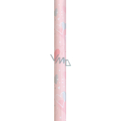 Nekupto Gift wrapping paper 70 x 150 cm Pink with hearts